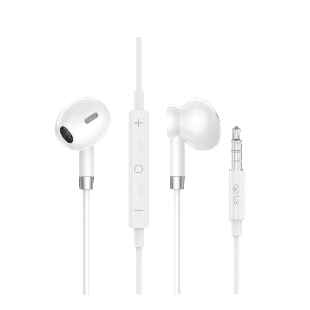 หูฟัง QPLUS Magnet Earbuds Aux 3.5 mm. White