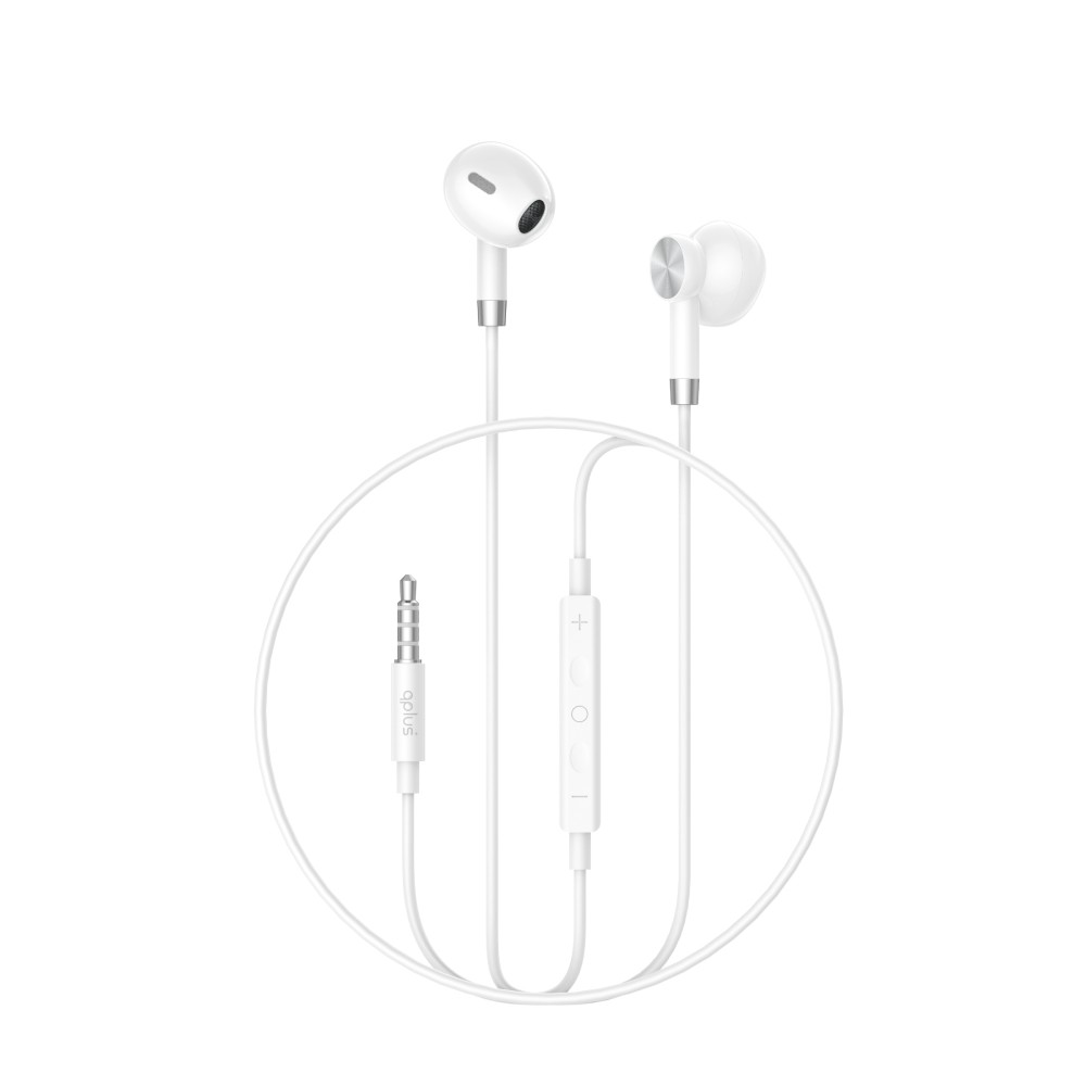 หูฟัง QPLUS Magnet Earbuds Aux 3.5 mm. White