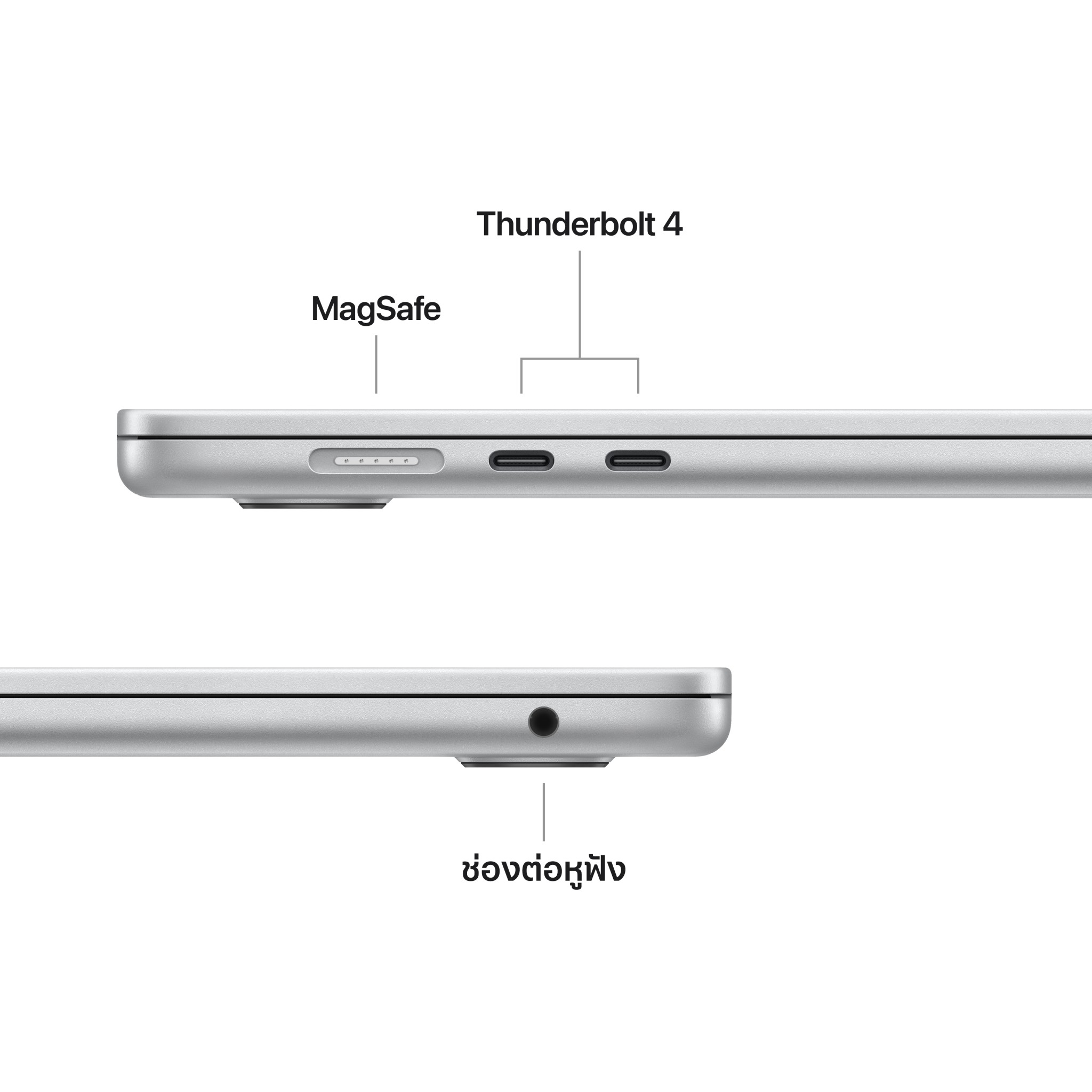 MacBook Air 15 : M4 chip 10C CPU/10C GPU/16GB/512GB Silver-2025 (Eng-Keyboard)