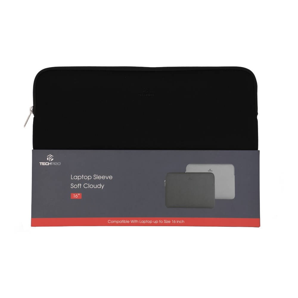 กระเป๋าใส่แมคบุ๊ค TECHPRO Sleeve 16 inch Soft Cloudy Black