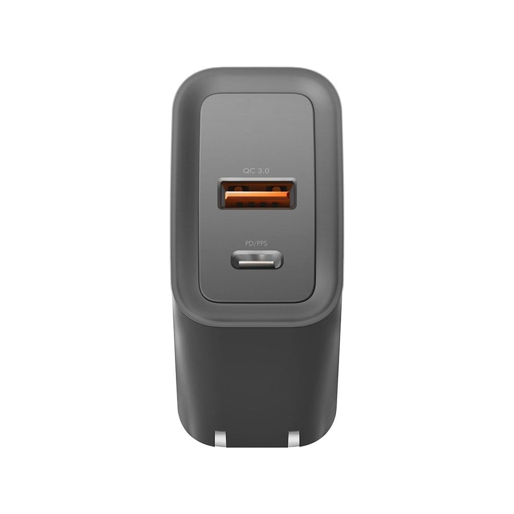 Energea Wall USB Charger 1 USB-A (QC3.0A) / 1 USB-C (PD25W) Gunmetal