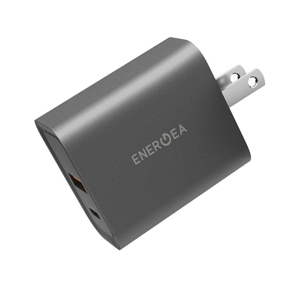 Energea Wall USB Charger 1 USB-A (QC3.0A) / 1 USB-C (PD25W) Gunmetal