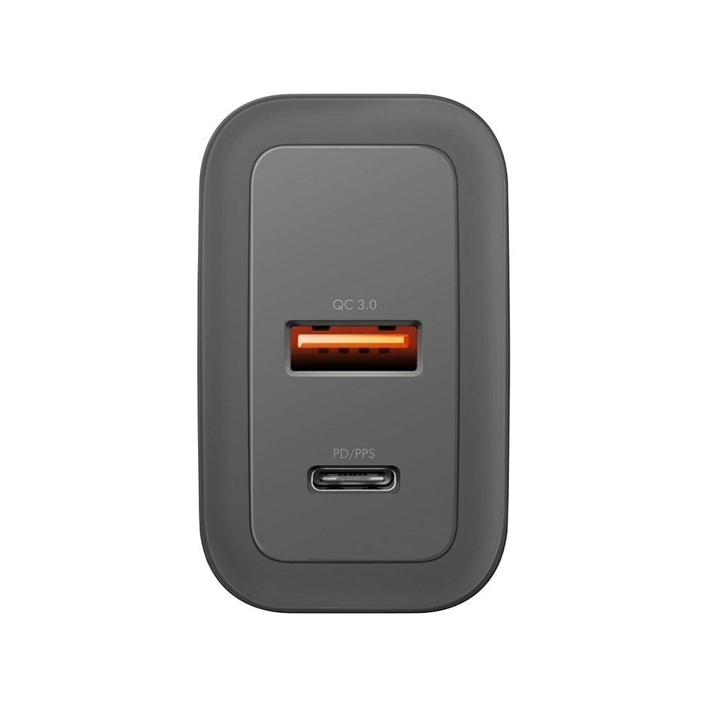 Energea Wall USB Charger 1 USB-A (QC3.0A) / 1 USB-C (PD25W) Gunmetal