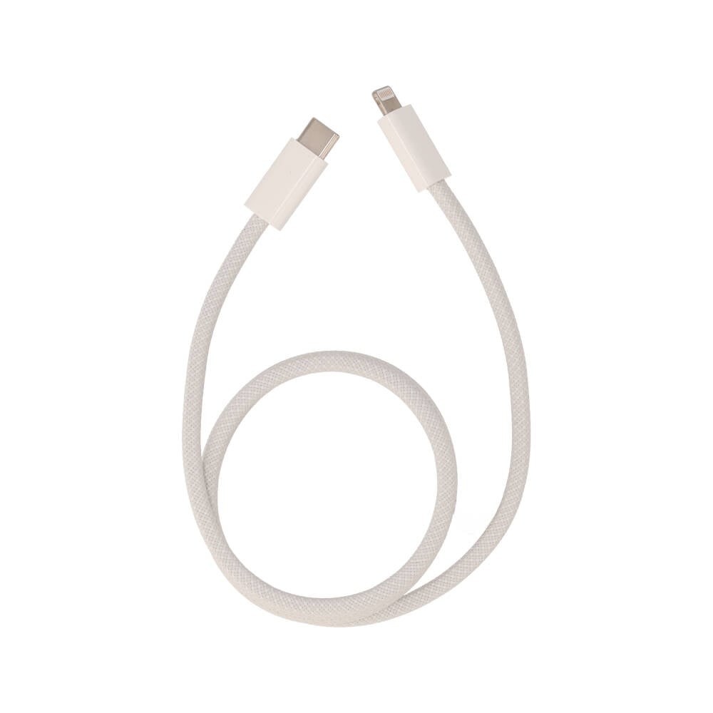 สายชาร์จ TITANV USB-C to Lightning MagCord Cable 27W Super Fast Charge 1M. Knitting White (TI-C08)
