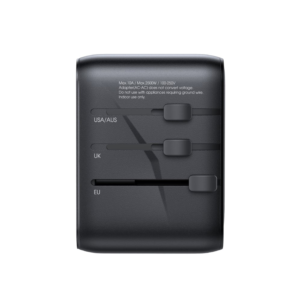หัวแปลงปลั๊กไฟ JOYROOM Universal Travel Adapter 17W JR-TCW01 Black