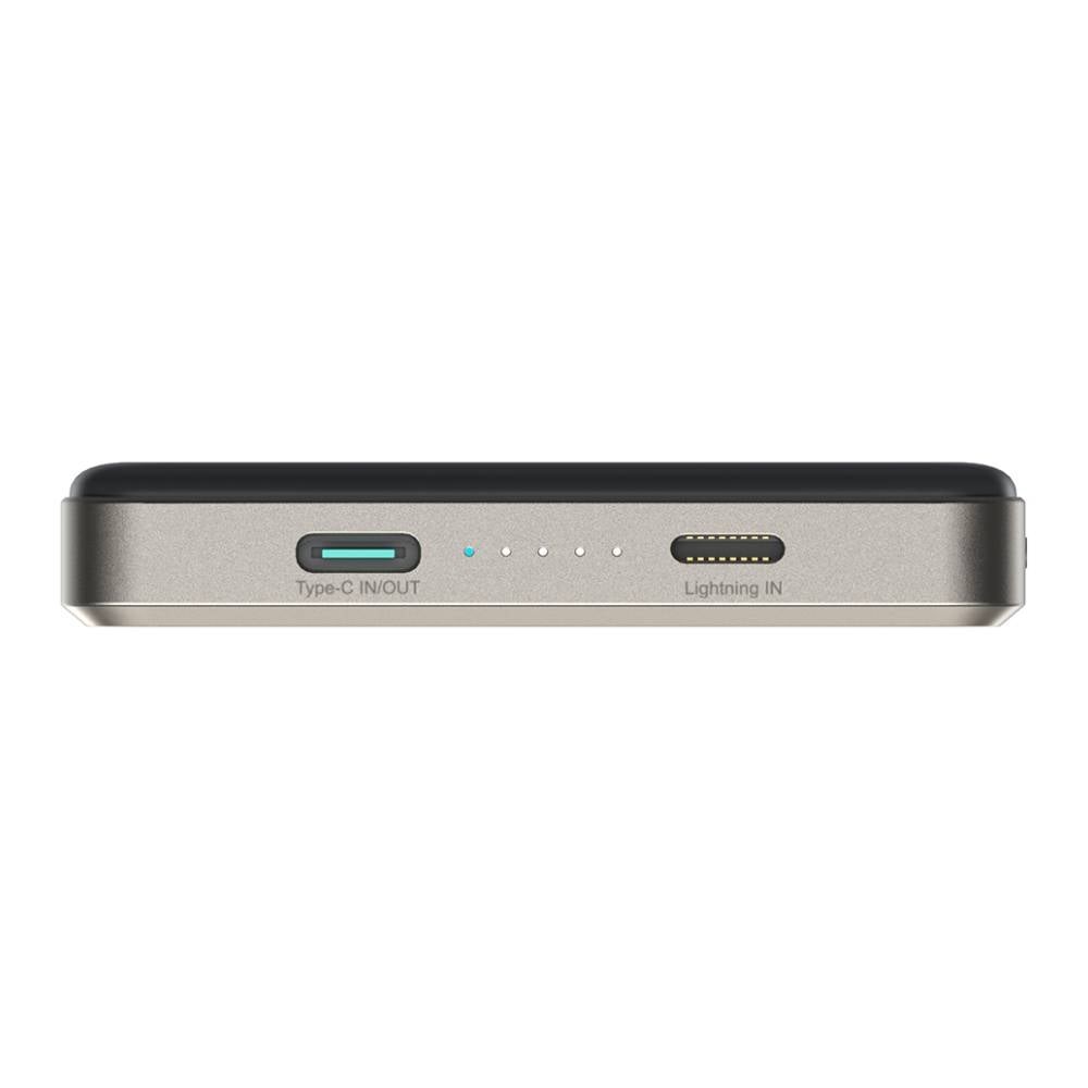 พาวเวอร์แบงค์ JOYROOM 10000mAh Ultra-Slim Metal Magnetic Wireless (JR-PBM08 Pro 20W) (CCC) Natural Titanium