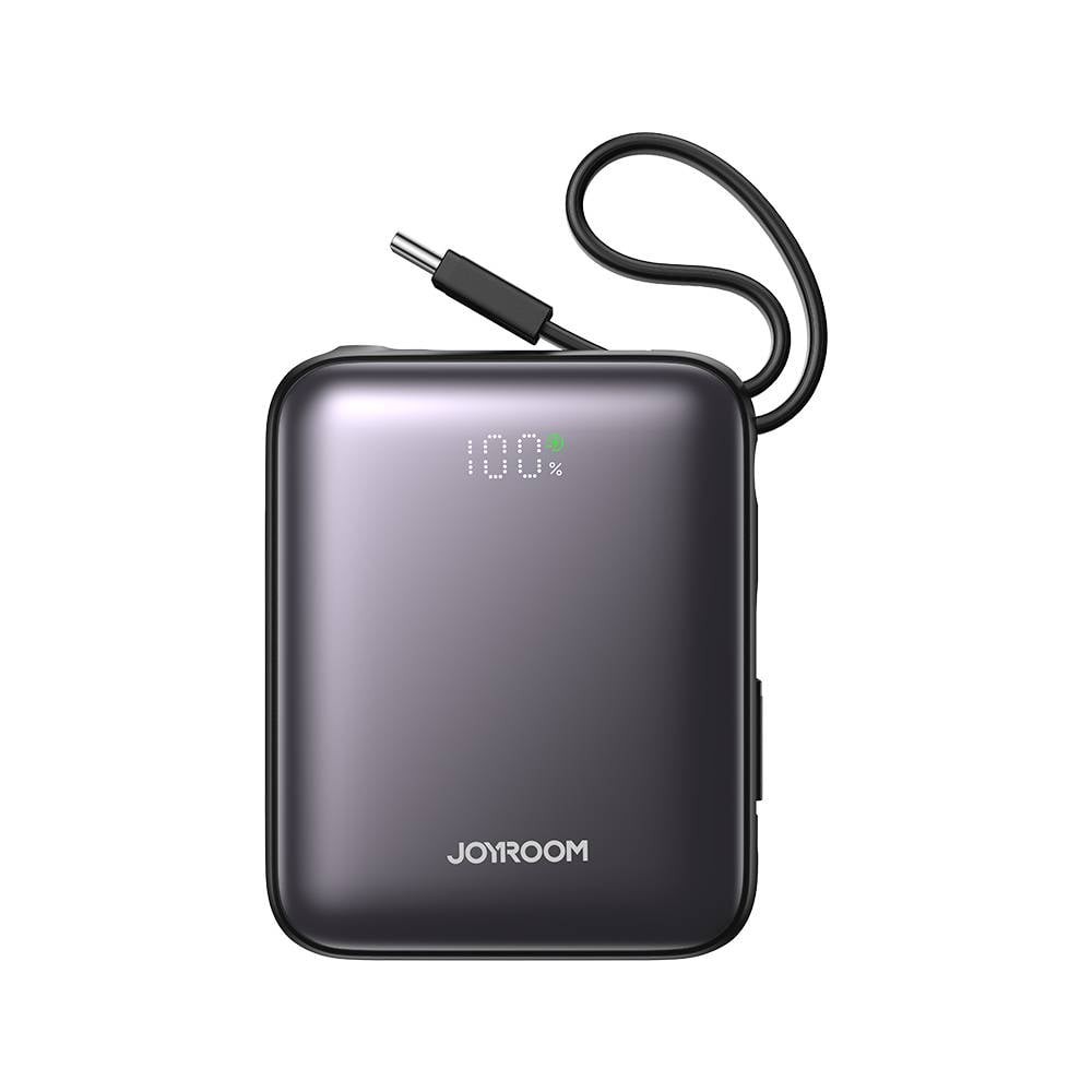 พาวเวอร์แบงค์ JOYROOM 10000mAh mini Dual Cables (JR-PBF27 22.5W) Black (CCC)
