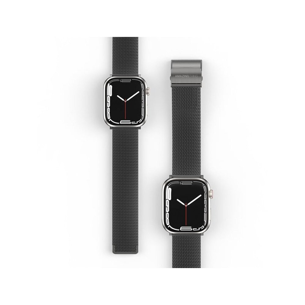AMAZINGthing สาย Apple Watch Strap Series 6,7,8,9 (38/40/41mm) Titan Metal-Graphite Black
