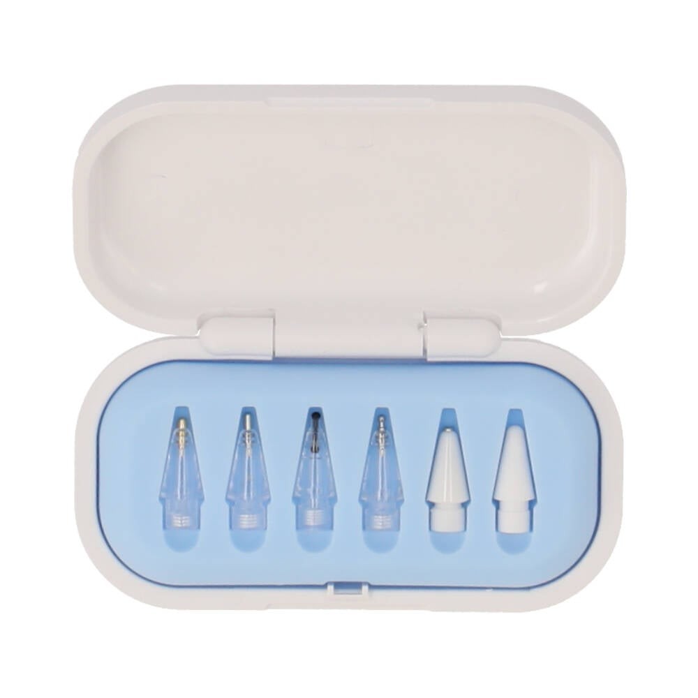 หัวปากกาไอแพด QPLUS Tips for Gen1/2 6-in-1 White/Clear