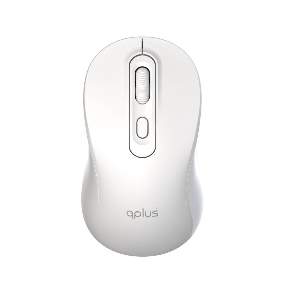 เมาส์ไร้สาย QPLUS Bluetooth & Wireless Mouse 1740 White