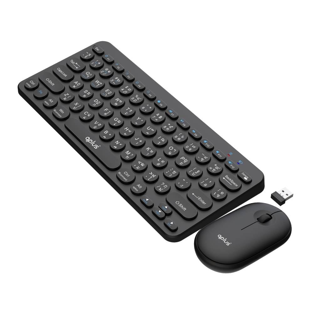 เมาส์และคีย์บอร์ดไร้สาย QPLUS 1928 Stylish Black (TH/EN)