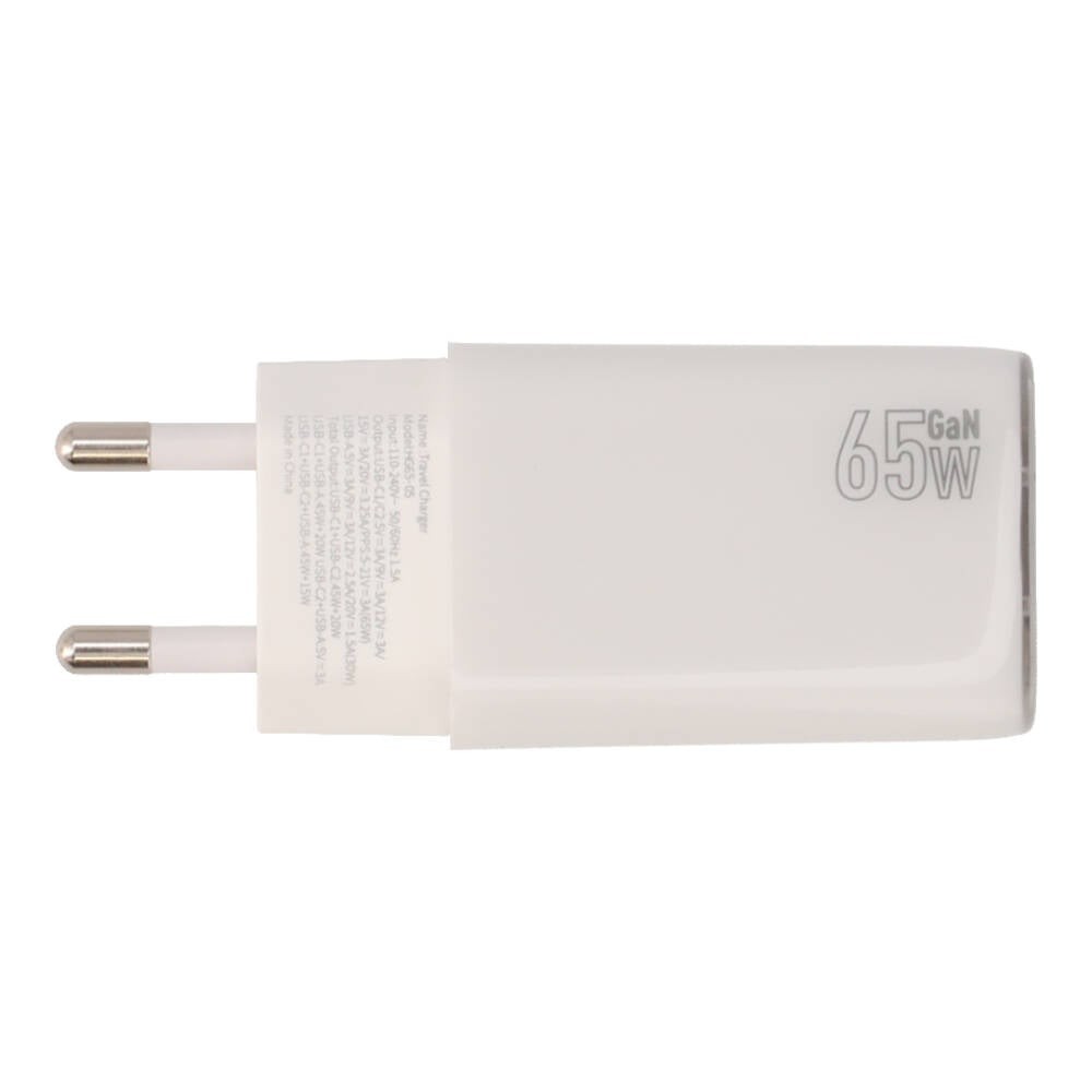 อะแดปเตอร์ TITANV Wall USB Charger 1 USB-A/2 USB-C (PD65W) HyperChare GaN White (TI-WC11)