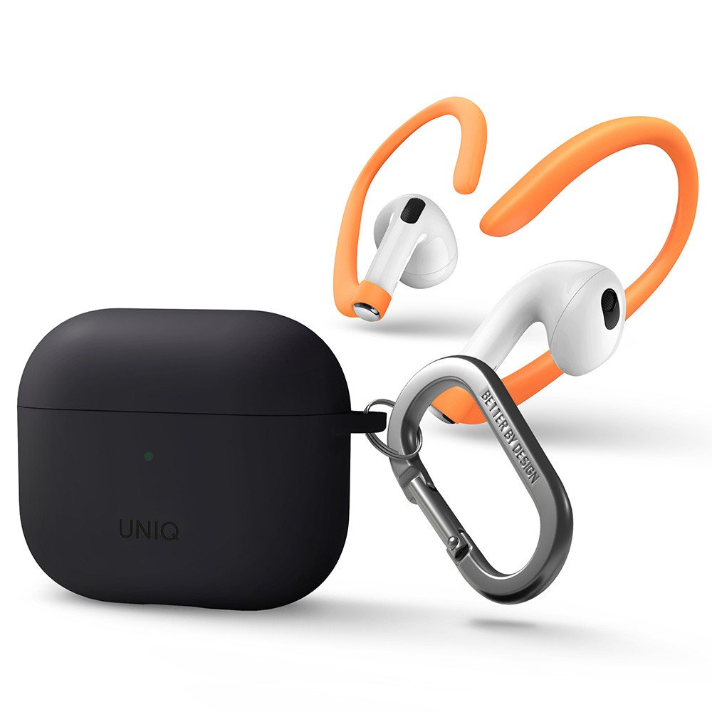 Uniq เคส AirPods 3 Nexo Active Hybrid with Sports Ear Hooks Charcoal Grey