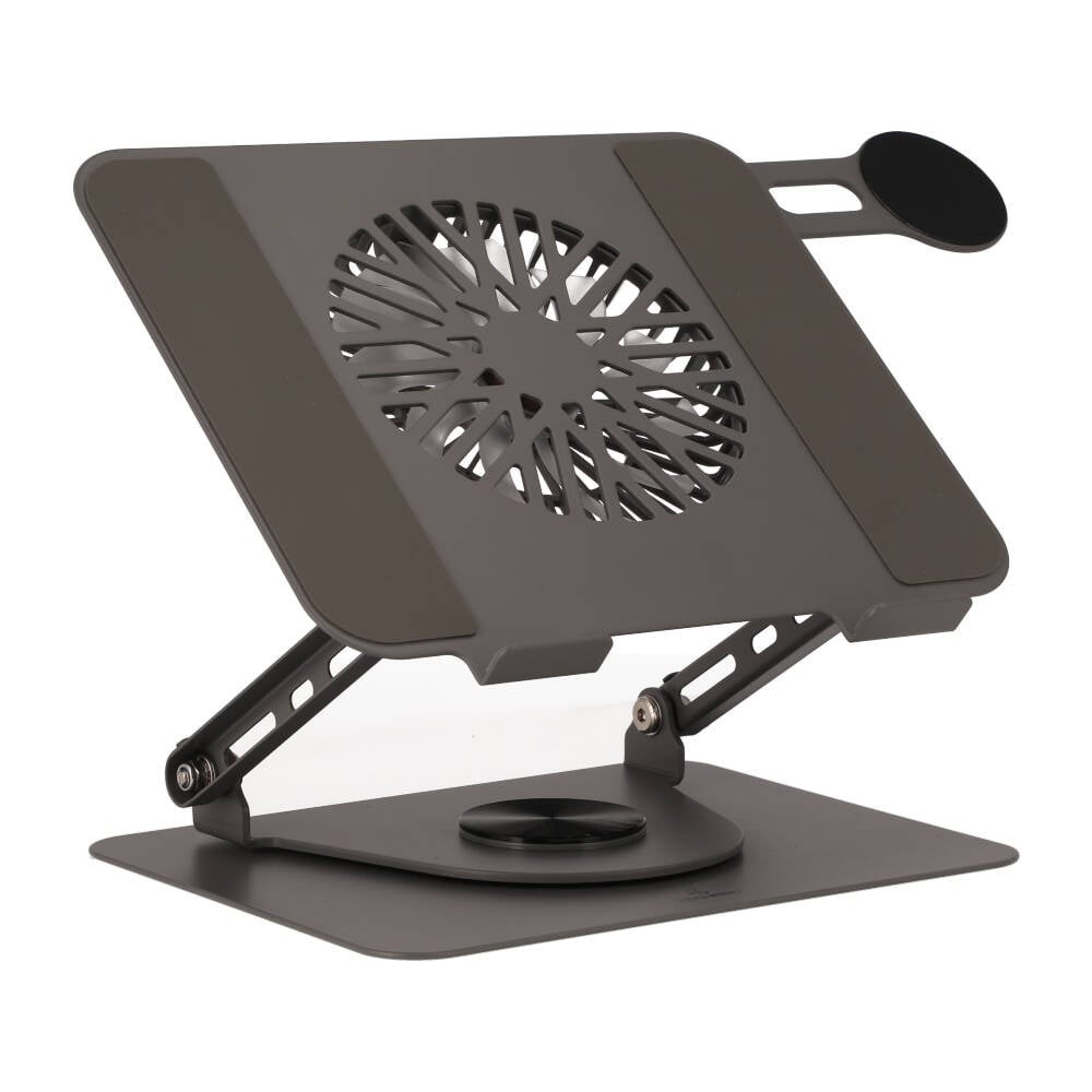 แท่นวางแมคบุ๊ค TECHPRO Carbon Cooler Rotatable Tablet & Laptop Stand 360 Grey