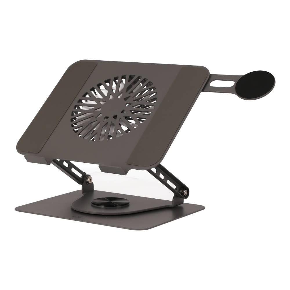 แท่นวางแมคบุ๊ค TECHPRO Carbon Cooler Rotatable Tablet & Laptop Stand 360 Grey