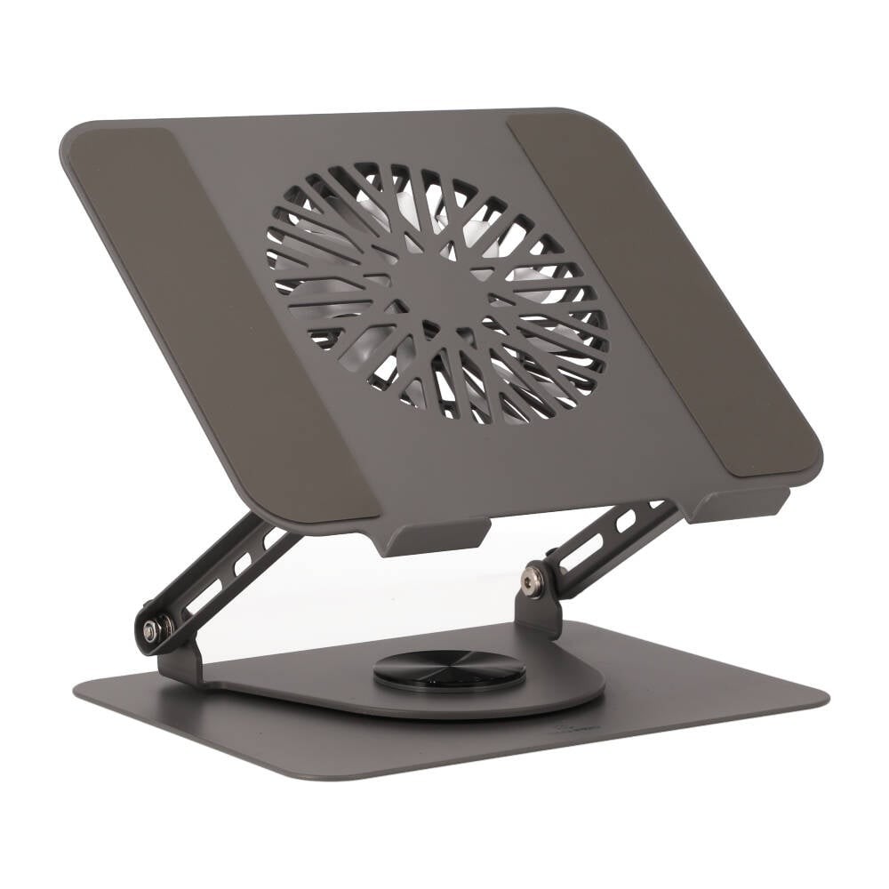 แท่นวางแมคบุ๊ค TECHPRO Carbon Cooler Rotatable Tablet & Laptop Stand 360 Grey