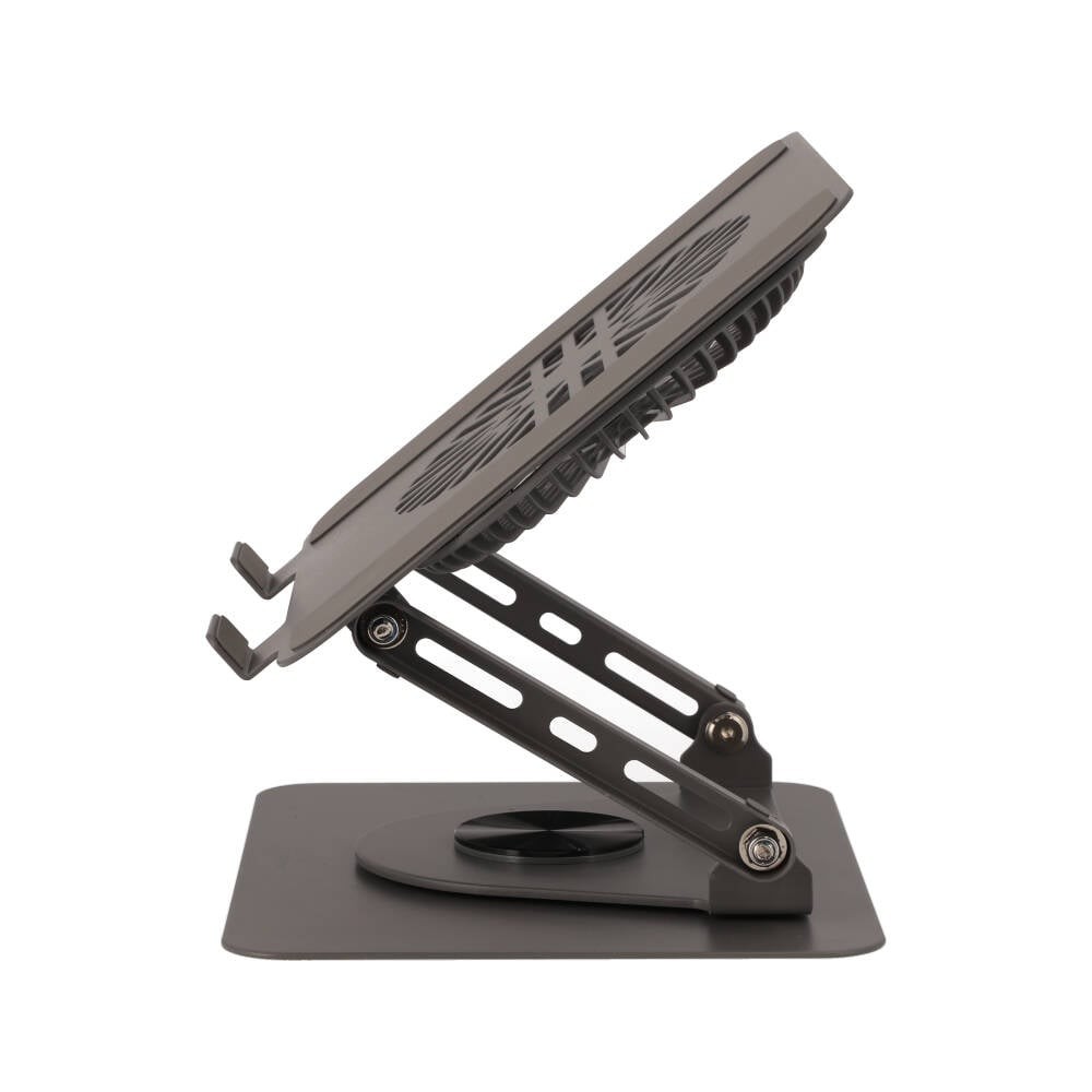 แท่นวางแมคบุ๊ค TECHPRO Carbon Cooler Rotatable Tablet & Laptop Stand 360 Grey