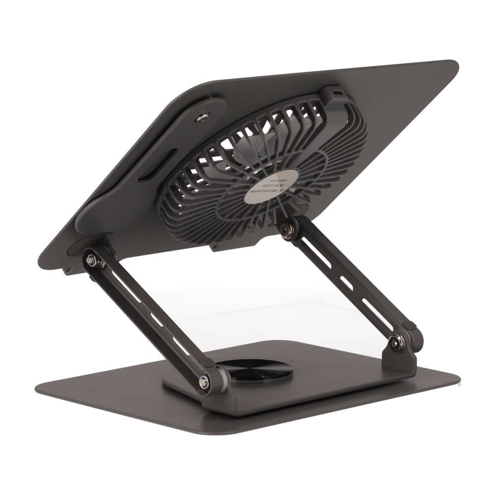 แท่นวางแมคบุ๊ค TECHPRO Carbon Cooler Rotatable Tablet & Laptop Stand 360 Grey