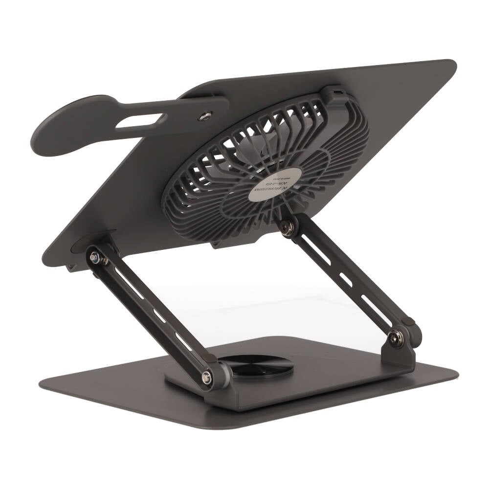 แท่นวางแมคบุ๊ค TECHPRO Carbon Cooler Rotatable Tablet & Laptop Stand 360 Grey