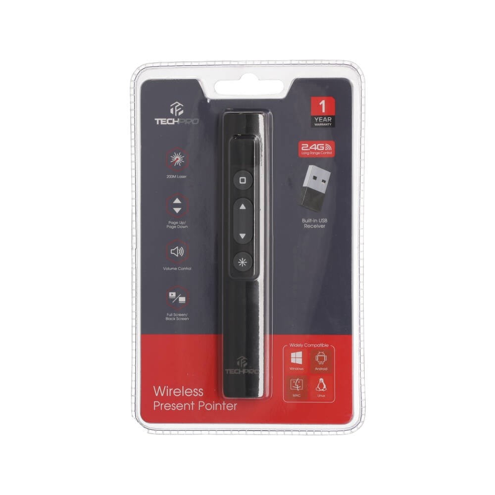 รีโมทคอนโทรล TECHPRO Pointer B1X Black