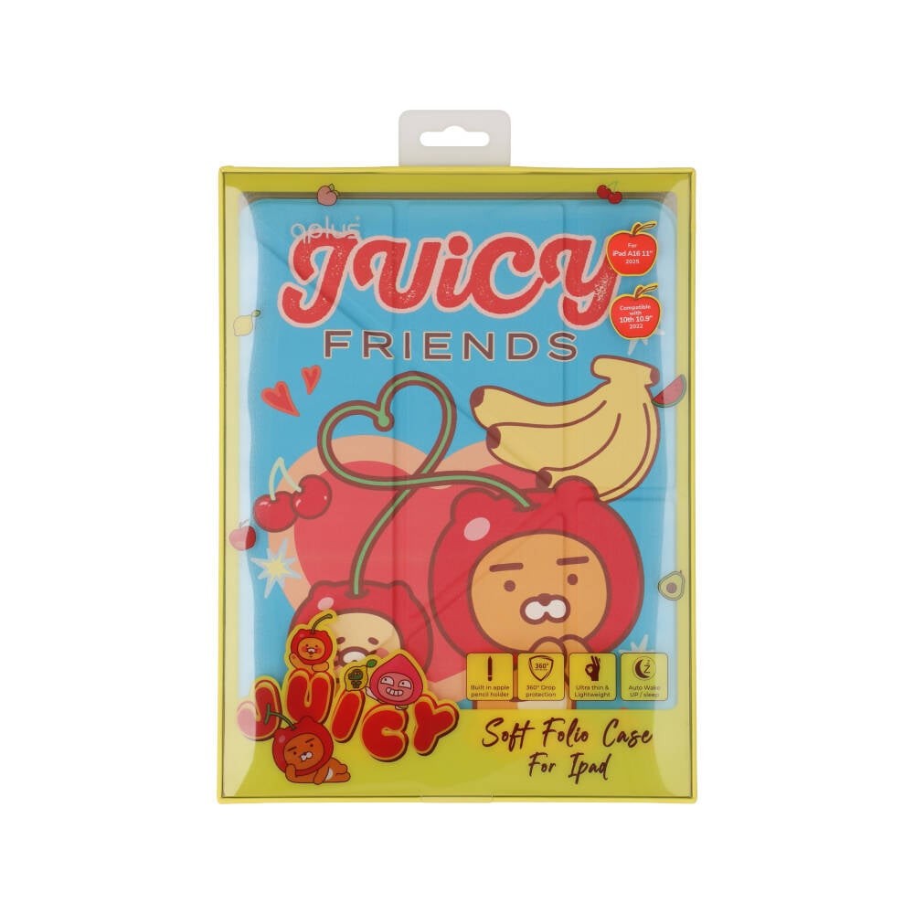 QPLUS x KAKAO Friends เคส iPad Gen 11 (2025)/Gen 10 Y Model Juicy Friends Blue