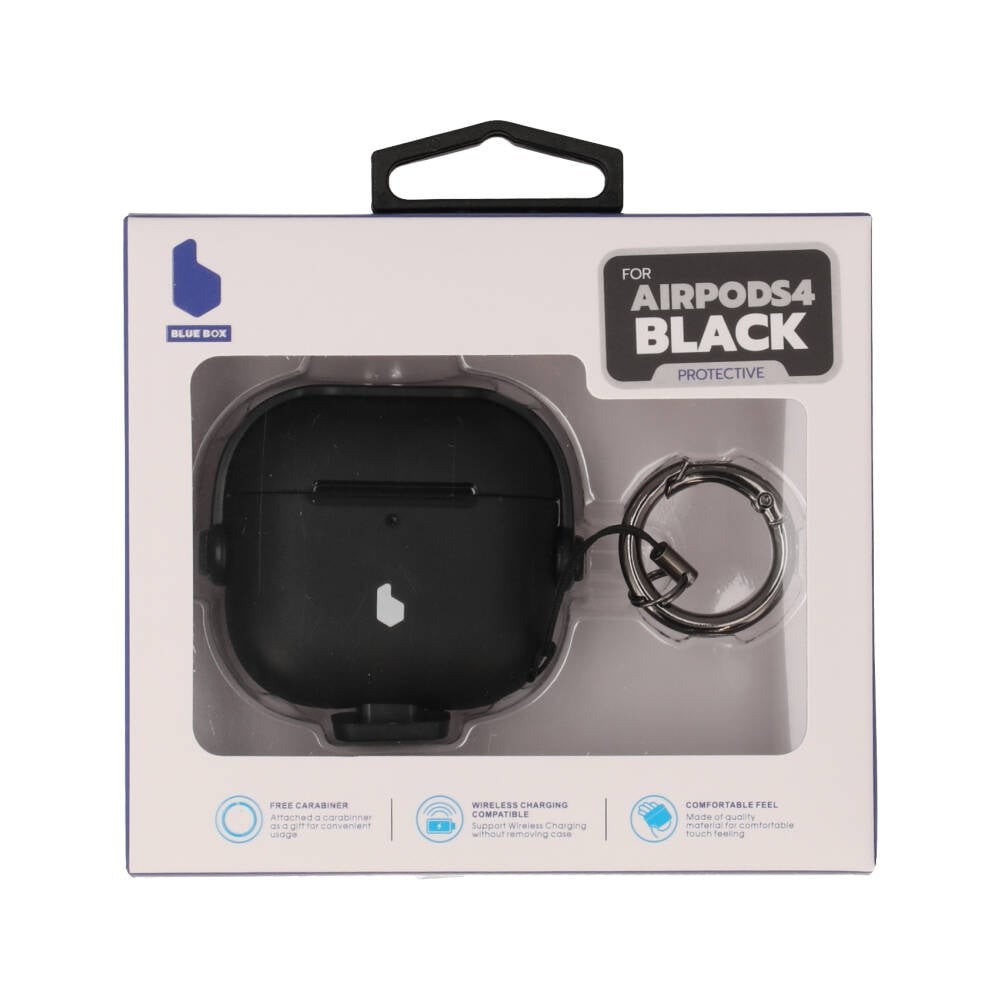 เคส Blue Box AirPods 4 with anti-lost protective Black