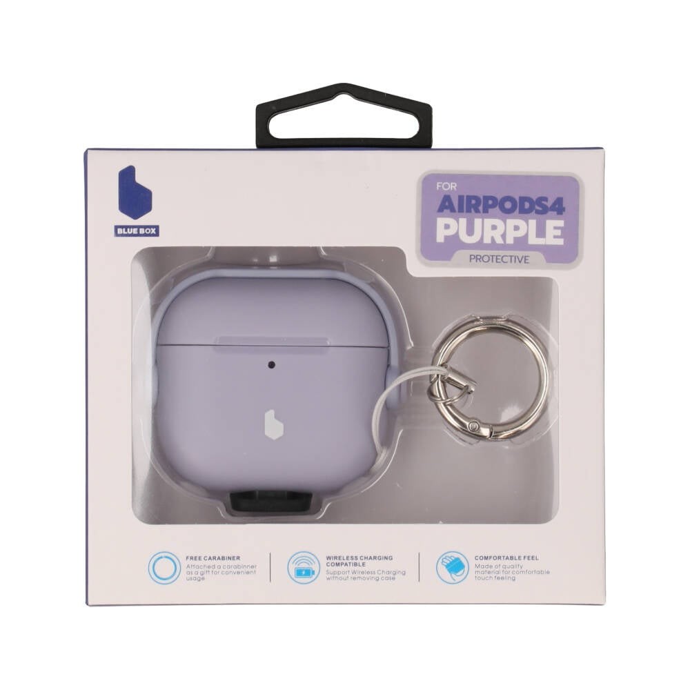 เคส Blue Box AirPods 4 with anti-lost protective Purple