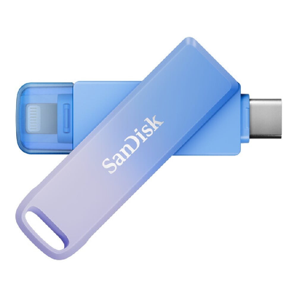 แฟลชไดร์ฟ SanDisk Creator Series Phone Drive 128GB Blue ombre SDIXD0N-128G-GN6TP (USB-C/Lightning)