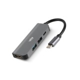 WHY 4-in-1 USB Type-C (HDMI/USB-A/USB-C) HB-1011 Grey