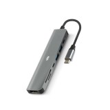 WHY 7-in-1 USB Type-C (HDMI/USB-A/USB-C/SD card/TF card) HB-1024 Grey