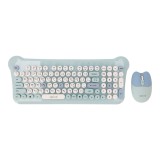 เมาส์และคีย์บอร์ดไร้สาย QPLUS QW05 Blue (TH/EN)