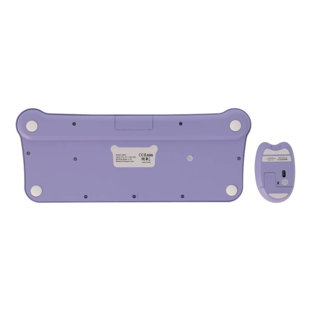 เมาส์และคีย์บอร์ดไร้สาย QPLUS QW05 Purple (TH/EN)