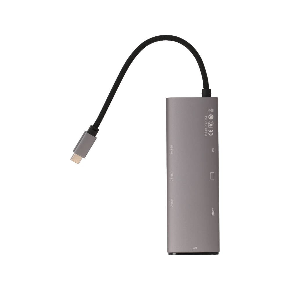 Blue Box Port Hub USB Type-C 8-in-1 Screen On/Off button Grey | Studio7 ...