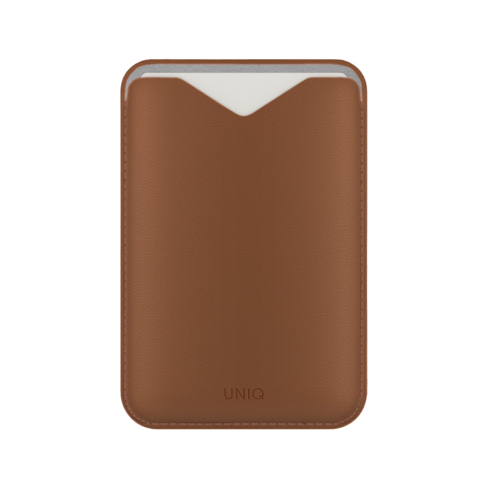 ซองใส่บัตร Uniq Lyden Evo Magnetic Stand Card Holder Caramel