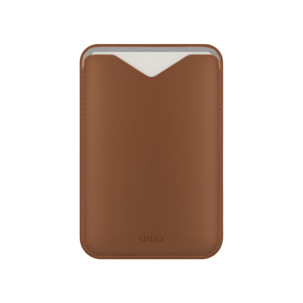 ซองใส่บัตร Uniq Lyden Evo Magnetic Stand Card Holder Caramel