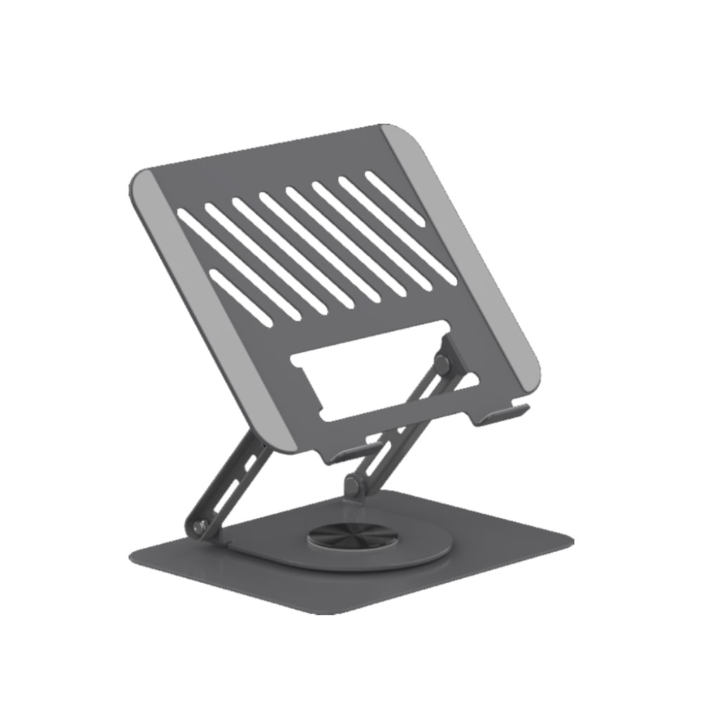 แท่นวางแมคบุ๊ค QPLUS Carbon Rotation Laptop Stand 360 QP-ST07 Gray