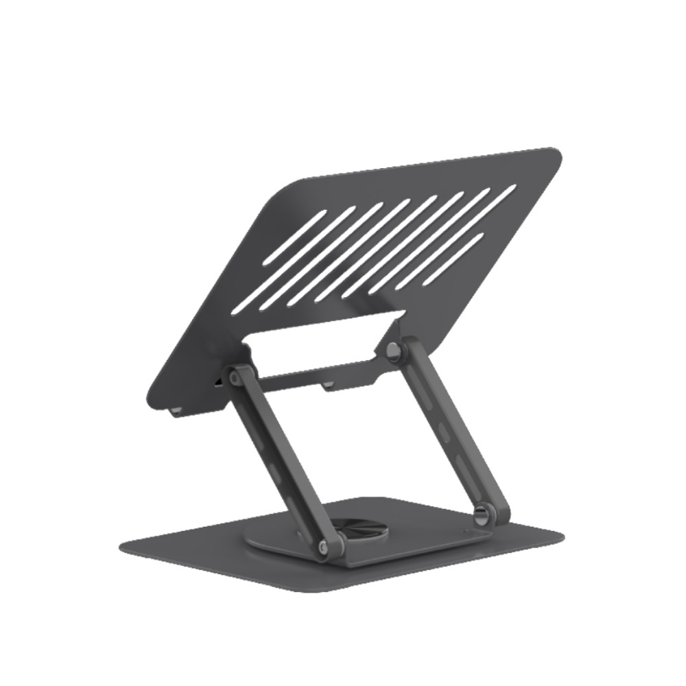 แท่นวางแมคบุ๊ค QPLUS  Carbon Rotation Laptop Stand 360 QP-ST07 Gray