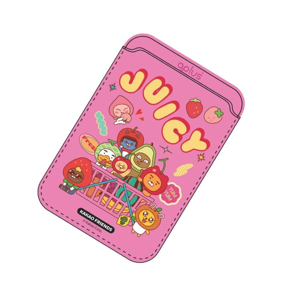 QPLUS x KAKAO Friends กระเป๋าแม่เหล็ก Magnetic Card Wallet Juicy Pink