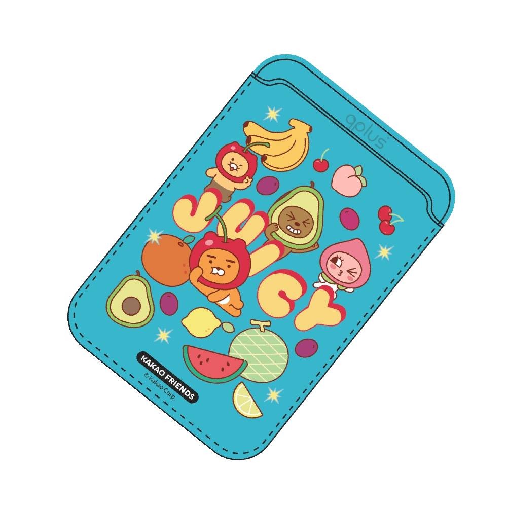QPLUS x KAKAO Friends กระเป๋าแม่เหล็ก Magnetic Card Wallet Juicy Blue