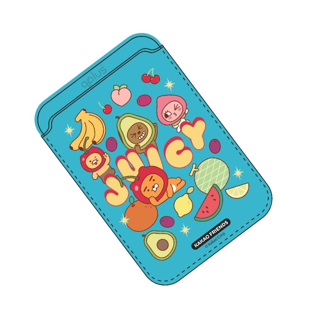 QPLUS x KAKAO Friends กระเป๋าแม่เหล็ก Magnetic Card Wallet Juicy Blue