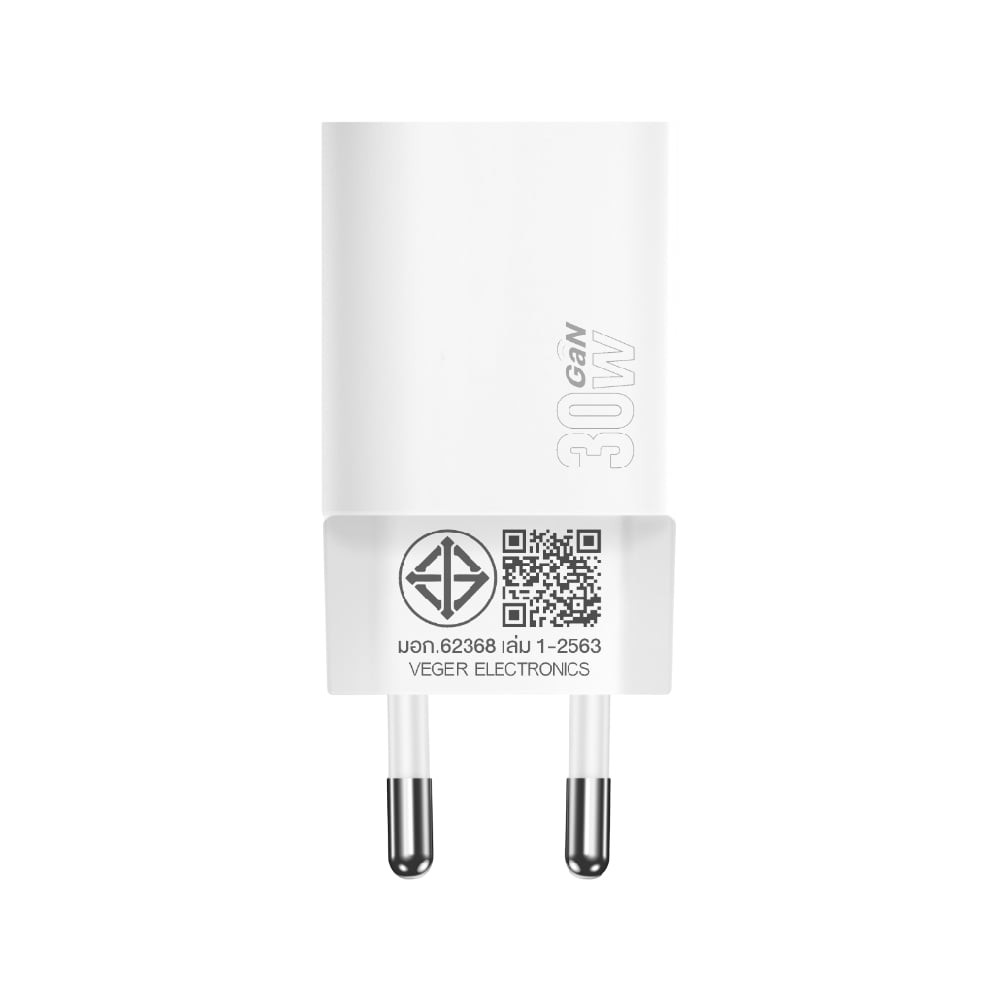 อะแดปเตอร์ FOX Wall USB Charger 1 USB-A (QC3.0A)/1 USB-C (PD30W) FOX-V3002 White