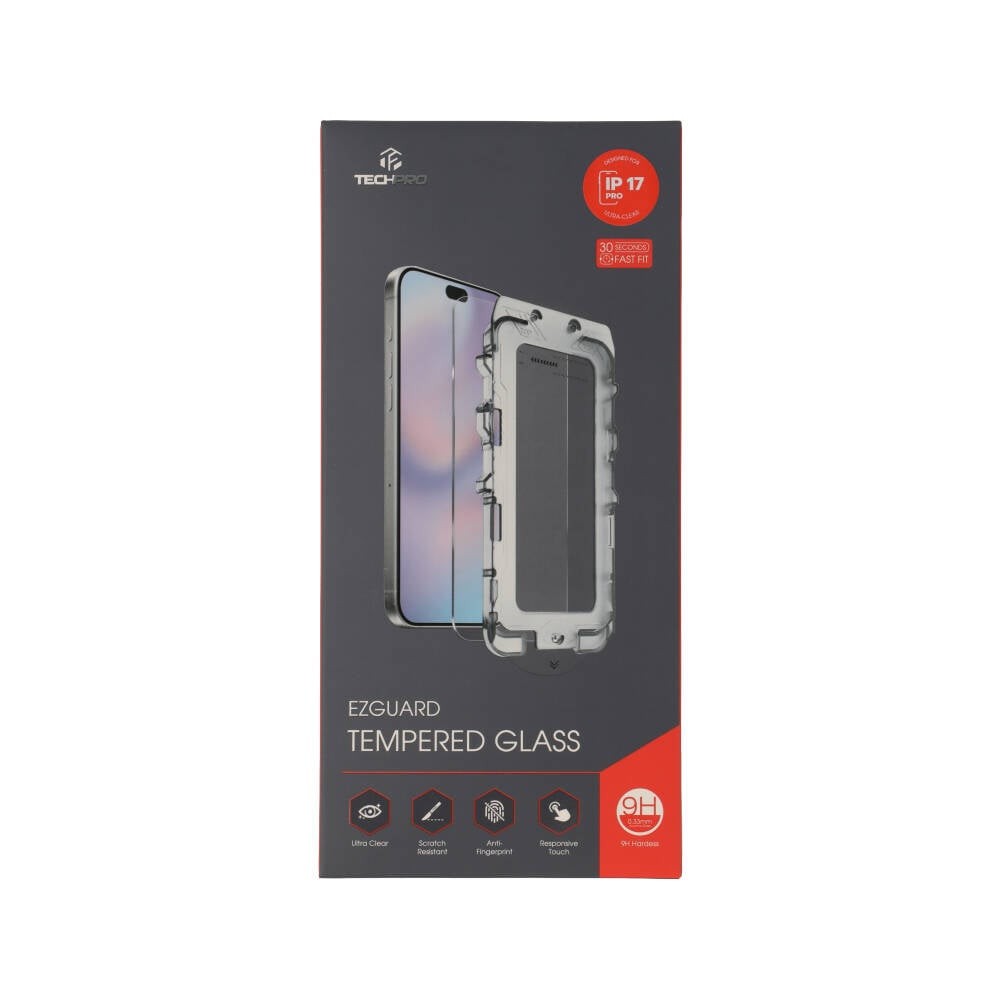 ฟิล์มกันรอย TECHPRO EZGuard Tempered Glass Kit HD iPhone 17 Pro