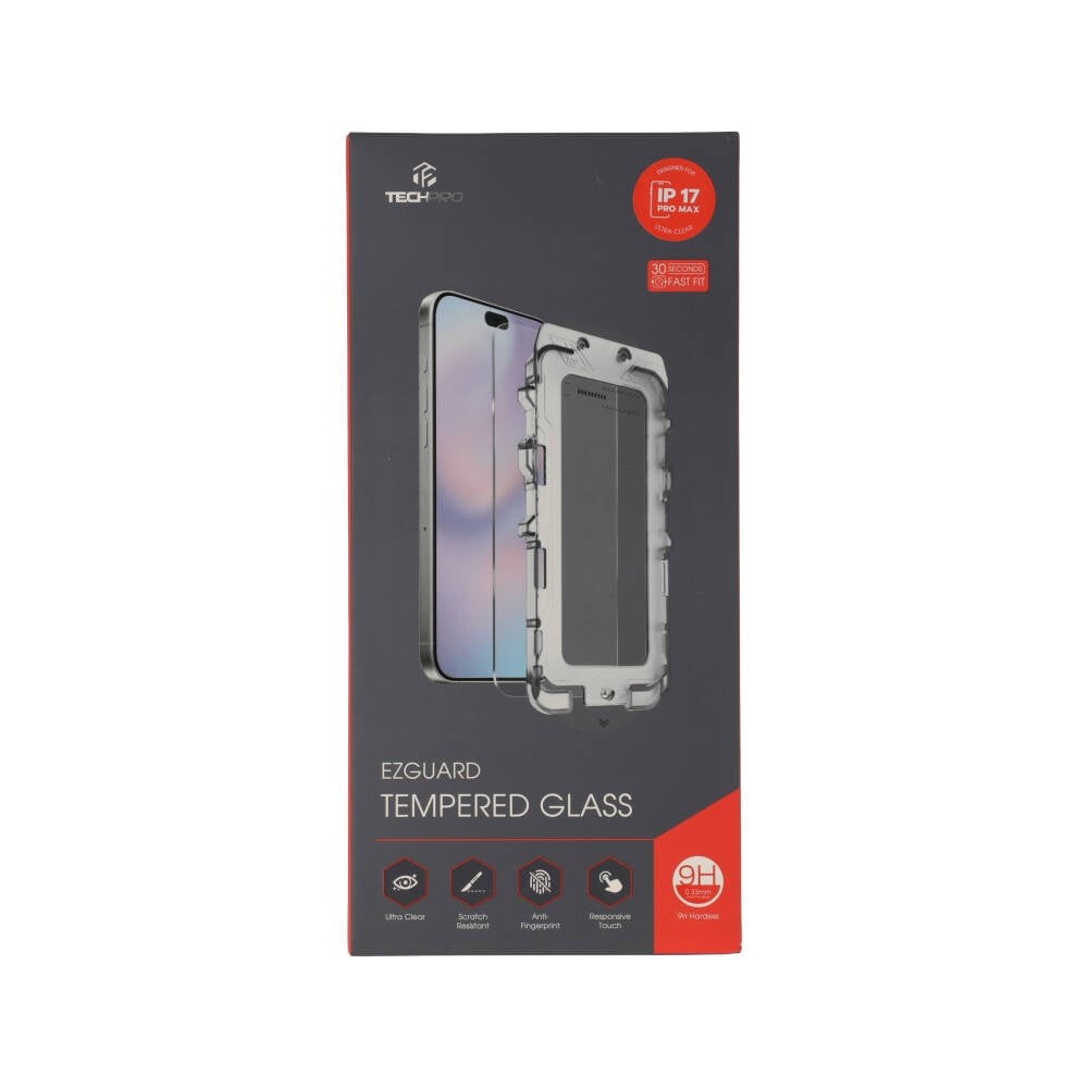 ฟิล์มกันรอย TECHPRO EZGuard Tempered Glass Kit HD iPhone 17 Pro Max
