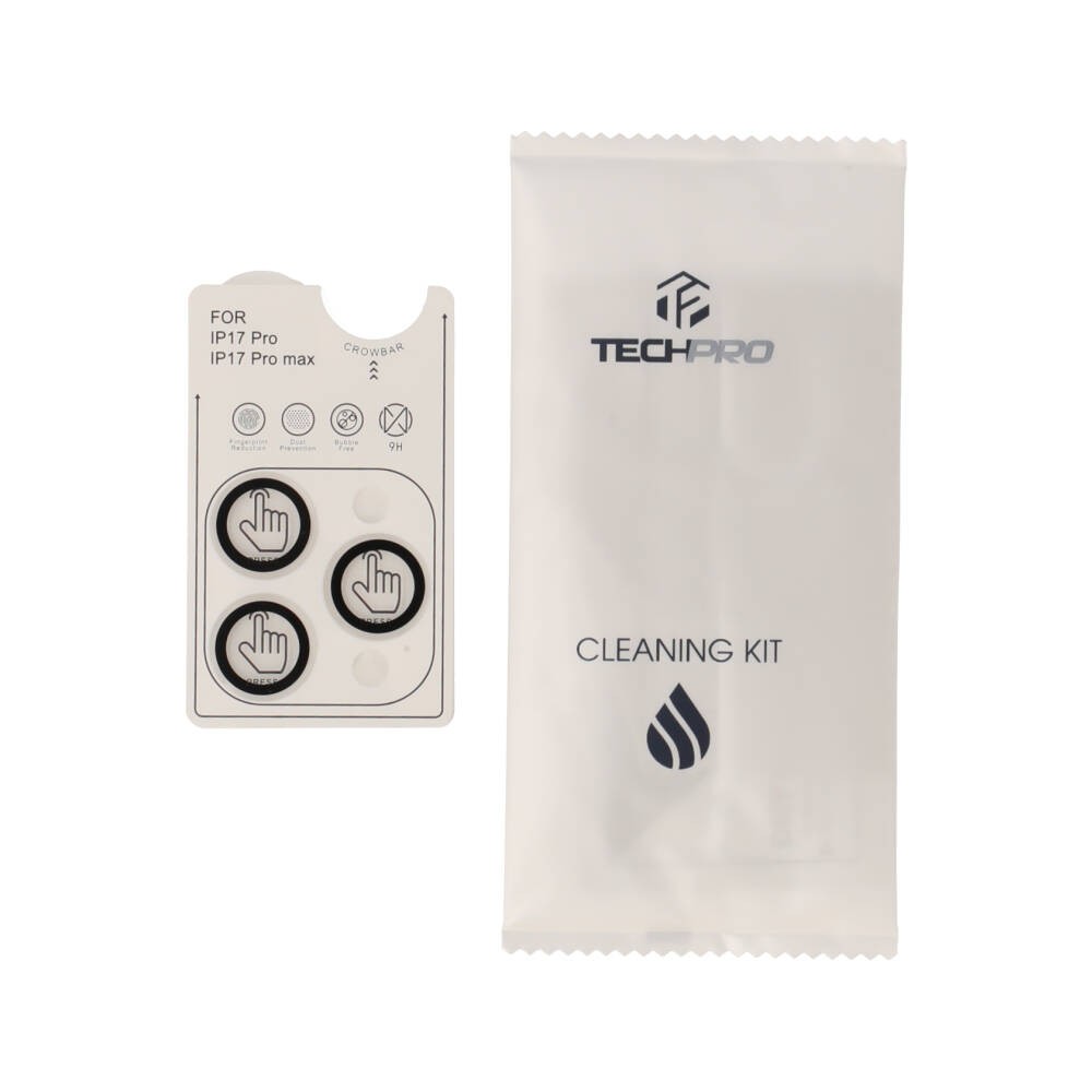 ฟิล์มกันเลนส์ TECHPRO Sapphire Lens Protector iPhone 17Pro/17Pro Max Clear with Board
