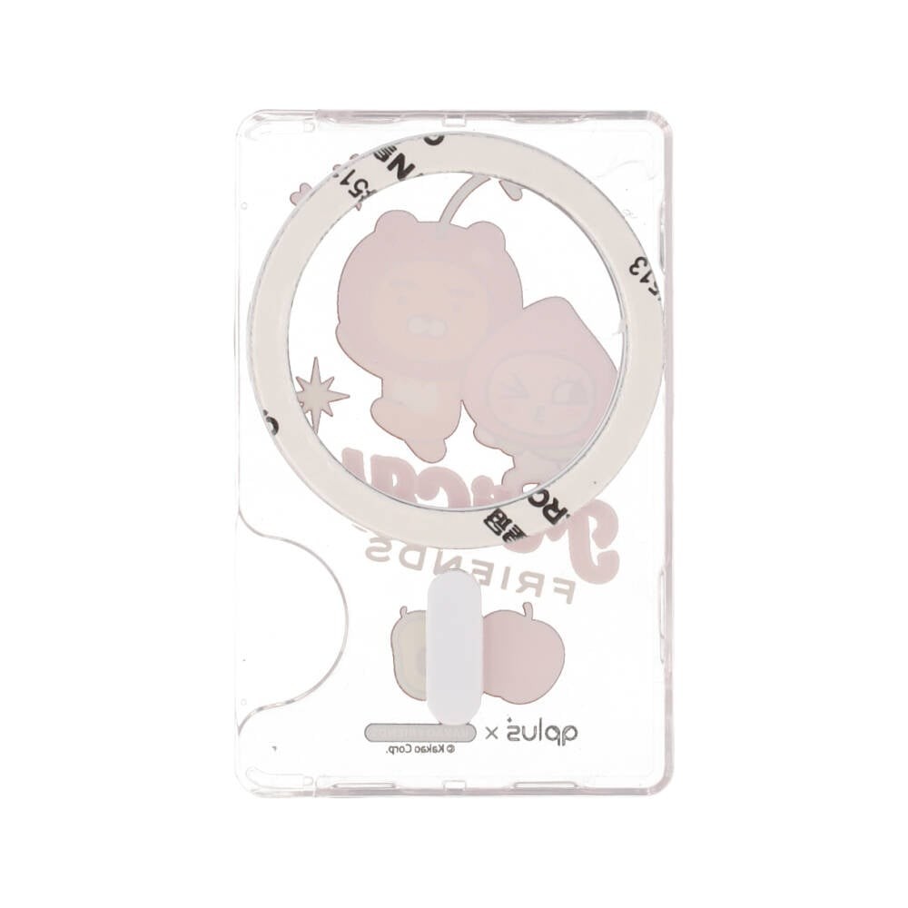 QPLUS x KAKAO Friends กระเป๋าแม่เหล็ก Magnetic Card Wallet Juicy Apeach Clear