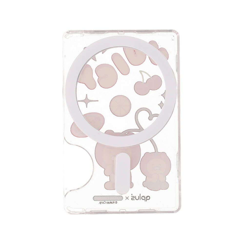 QPLUS x KAKAO Friends กระเป๋าแม่เหล็ก Magnetic Card Wallet Juicy Cherry Clear