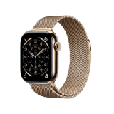 Apple Watch Series 11 GPS + Cellular 42mm Gold Titanium Case with Gold Milanese Loop