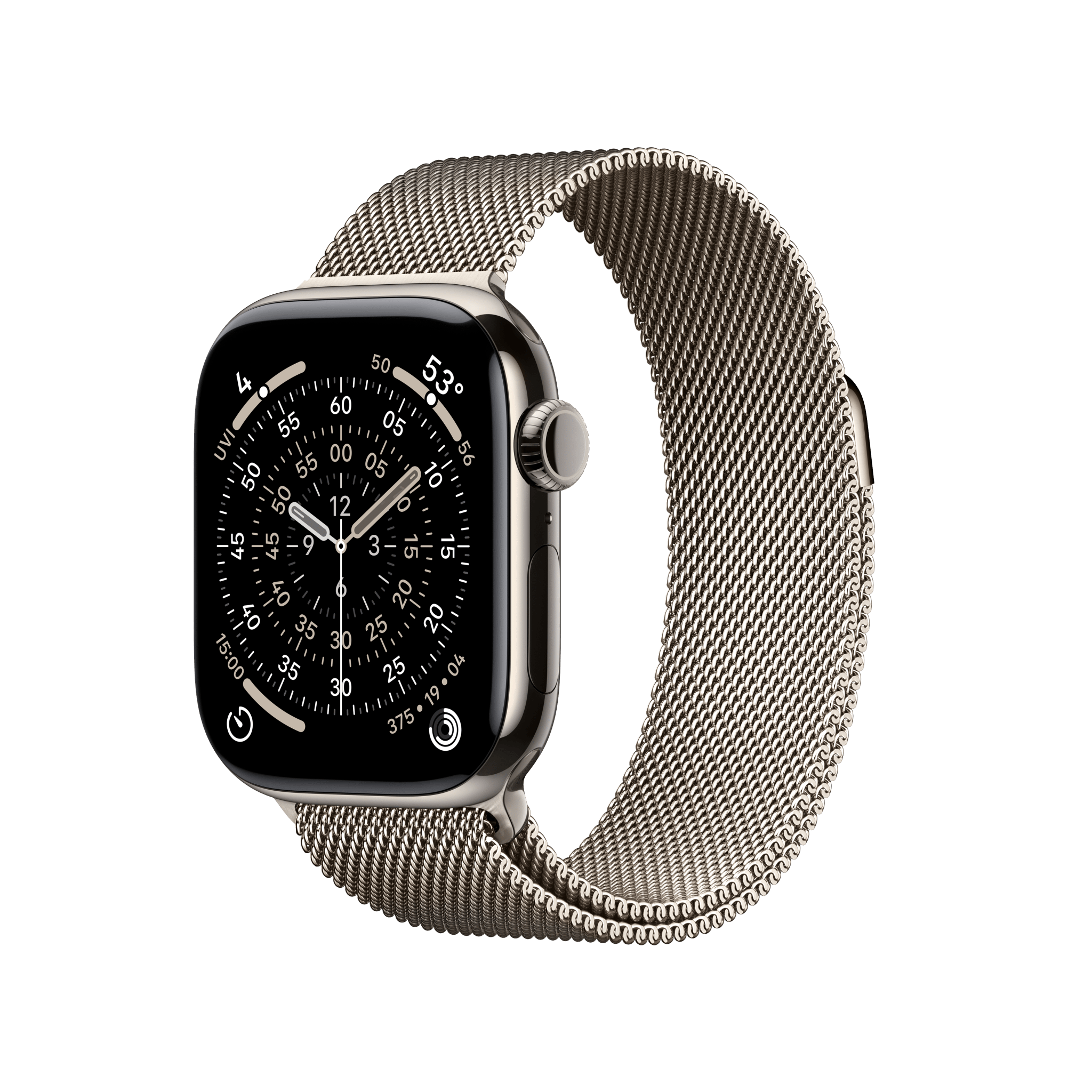 Apple Watch Series 11 GPS + Cellular 42mm Natural Titanium Case with Natural Milanese Loop