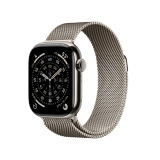Apple Watch Series 11 GPS + Cellular 42mm Natural Titanium Case with Natural Milanese Loop