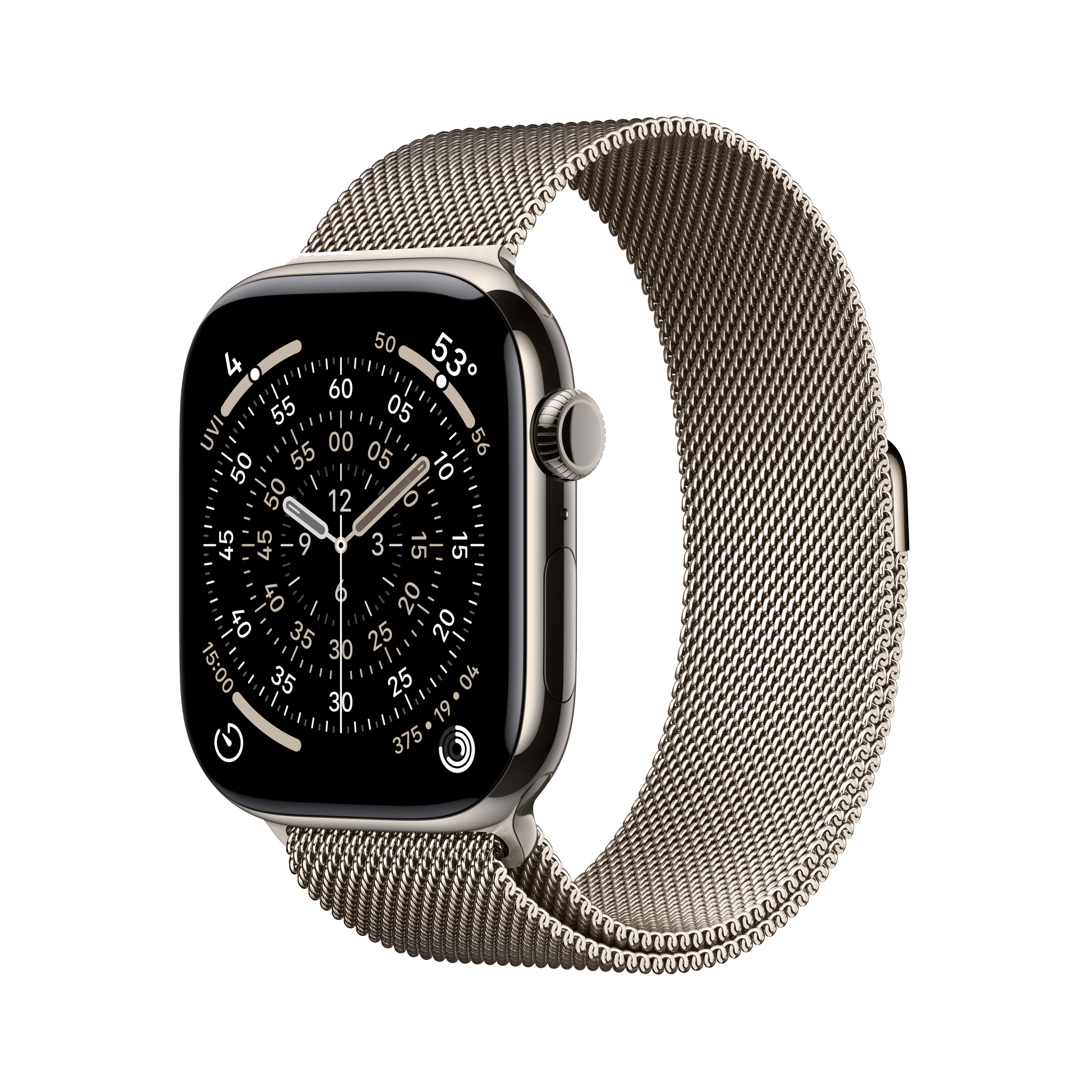 Apple Watch Series 11 GPS + Cellular 46mm Natural Titanium Case with Natural Milanese Loop - M/L